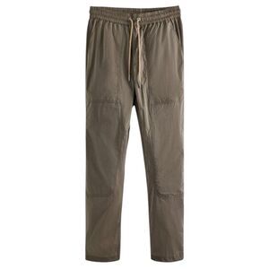 Kith Wrinkle Nylon Colden Pant Canvas Tan Metallic KHM060126 Men's Sz M
